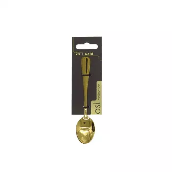ASI COLLECTION tējkarotes 2 gab. zelta 1,5 mm