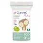 Cleanic Baby Eco kokvilnas diski zīdaiņiem, 60 gab., 100 % dabīga kokvilna, hipoalerģiski, bez hlora