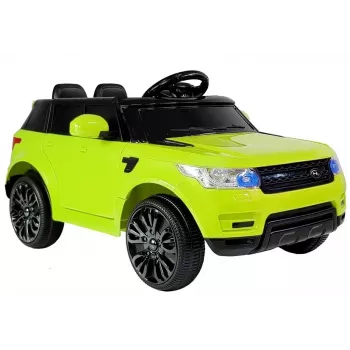 PETMEX HL1638 Zaļš elektriskais braucamais auto bērniem ar LED apgaismojumu, MP3 atskaņotāju, tālvadības pulti
