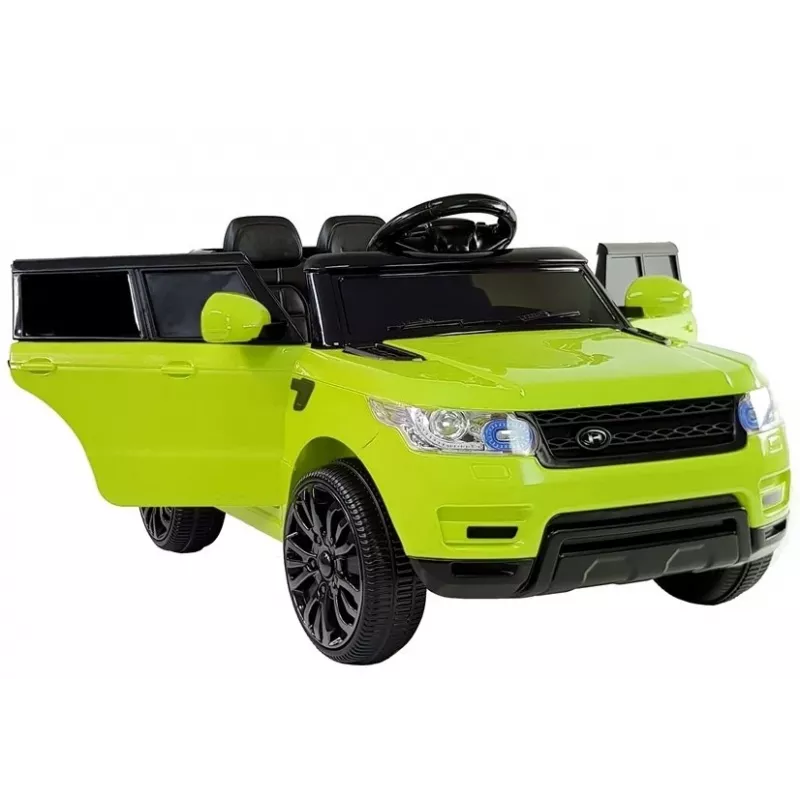 PETMEX HL1638 Zaļš elektriskais braucamais auto bērniem ar LED apgaismojumu, MP3 atskaņotāju, tālvadības pulti