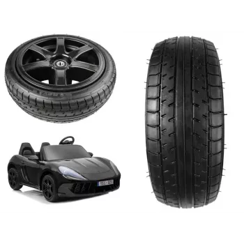 LEAN CARS priekšējais ritenis Perfecta YSA021A braucamajai mašīnai, 250 mm, melns