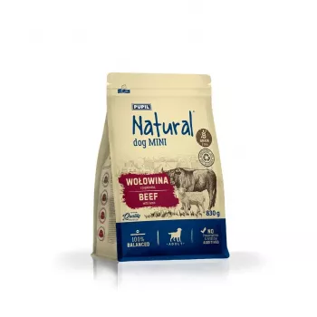 NATURAL liellopa gaļa ar jēru Mini sausā barība pieaugušiem mazo šķirņu suņiem, 830g