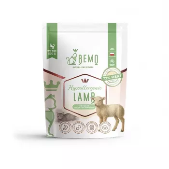 BEMO Cat Hypoallergenic Lamb - Sausā barība kaķiem - 500g