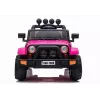 LEAN CARS BRD-7588 Rozā 12V elektriskais braucamais džips bērniem ar LED apgaismojumu, MP3, tālvadības pulti, 4x4