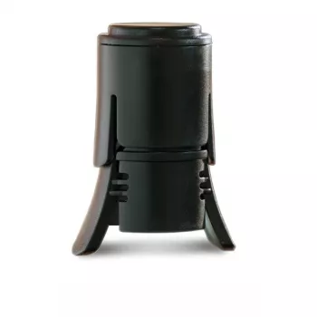 Le Creuset dzirkstošā vīna aizbāznis SW-106 šampanieša aizbāznis 9cm matēts melns