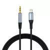 VIPFAN L05 Lightning uz 3,5 mm AUX audio kabelis, 1 m, pelēks