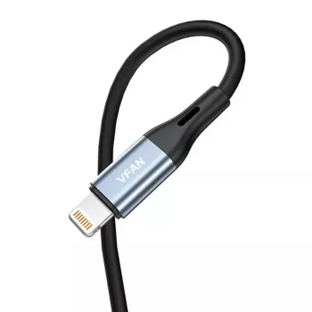 VIPFAN L05 Lightning uz 3,5 mm AUX audio kabelis, 1 m, pelēks