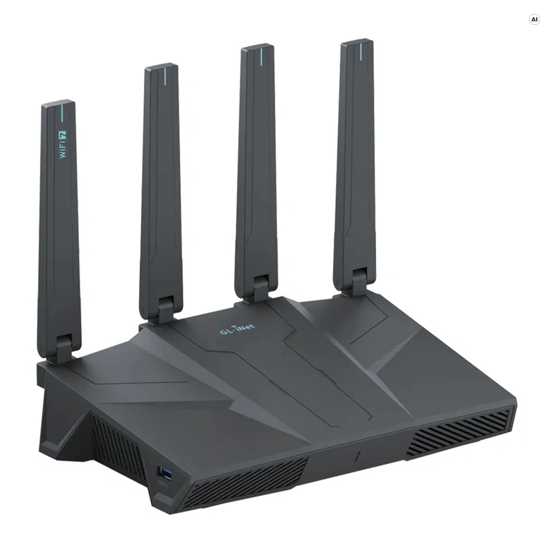 GL.iNet GL-BE6500 Wi-Fi 7 trīsjoslu 2.5G Multi-Gigabit VPN maršrutētājs