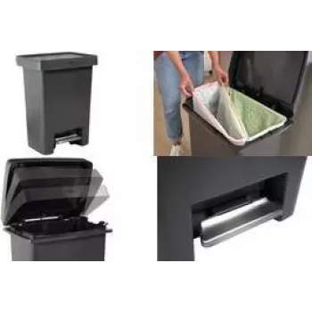 Rubbermaid Premier Series atkritumu tvertne ar pedāli, 71 litrs, antracīta 2181031