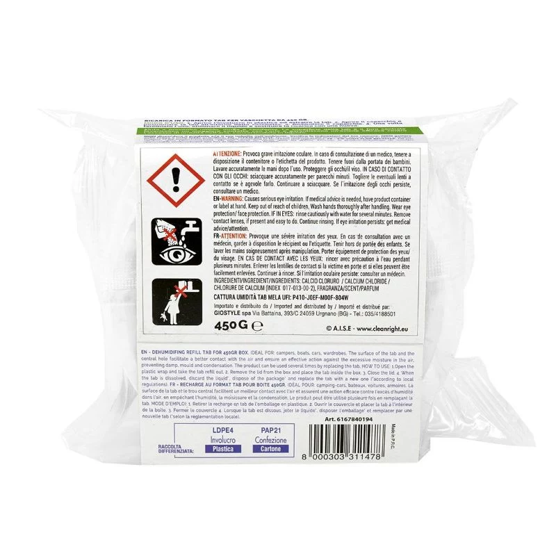 ORDINETT Mitruma absorbētāja uzpildes tablete 450 g Citrons