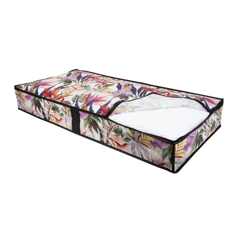 ORDINETT apģērbu uzglabāšanas kaste 107x50x15 cm Floral Beauty