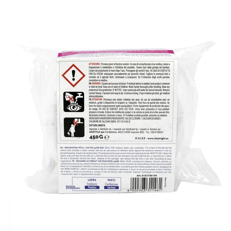 ORDINETT Mitruma absorbētāja papildinājuma tablete 450g neitrāla smarža