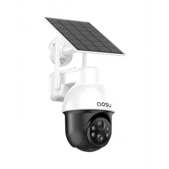 AOSU Smart Security SolarCam D1 SE - 2K bezvadu āra kamera ar saules paneli, krāsu nakts redzamība, AI noteikšana