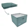 ORDINETT Box Cube 29x29x18,5 cm piparmētru krāsas uzglabāšanas kaste ar vāku