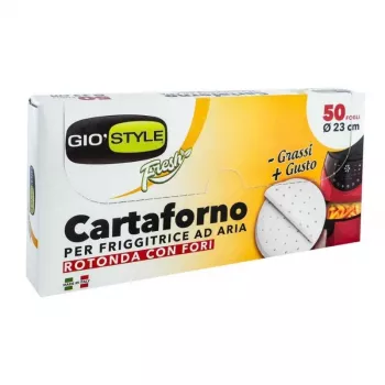 GIOSTYLE 50 gab. Ø23cm papīra ieliktņi fritierim 4.5L