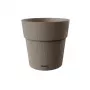 STEFANPLAST Ethica puķupods ar paplāti, 25x25 cm, brūns, 8,5 L, pārstrādāta plastmasa