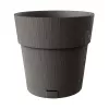 STEFANPLAST Ethica puķupods ar paplāti Ø40x39cm pelēks