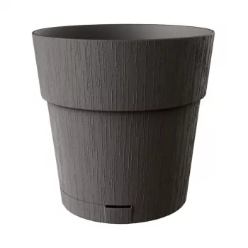 STEFANPLAST Ethica puķupods ar paplāti Ø40x39cm pelēks