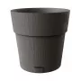 STEFANPLAST Ethica puķupods ar paplāti Ø40x39cm pelēks