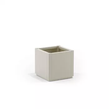 STEFANPLAST kvadrātveida puķu kaste Ethica 36x36x35 cm balta