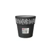 STEFANPLAST Gaia puķu pods ar paplāti, apaļš, 20 cm diametrs, 19 cm augstums, 6 L, melns