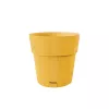 STEFANPLAST Ethica puķu pods ar paplāti Ø20x19cm sinepju dzeltenā krāsā