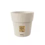 STEFANPLAST Ethica apaļš puķupods ar paplāti, balts, 25 cm diametrs, 25 cm augstums, 12,3 L, UV un sala izturīgs polipropilēns, iekštelpu/āra