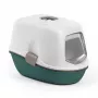 STEFANPLAST Furba Top Chic slēgta kaķu tualetes kaste ar pārsegu 58,5x39,4x42,7 cm balta/zaļa