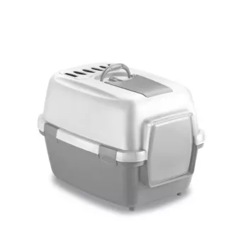 STEFANPLAST WivaCat slēgta kaķu tualete 55x40x40 cm balta/pelēka