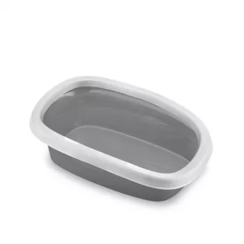 STEFANPLAST kaķu tualetes paplāte Sprint 20 58x39x17 cm balta/pelēka