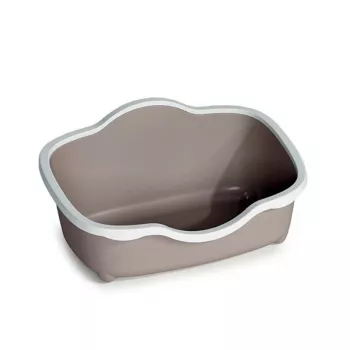 STEFANPLAST kaķu tualete Tres Chic Open 56x38,5x26 cm balta/gaisi pelēka