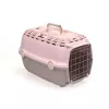 STEFANPLAST transporta būris Horizon 1 ar metāla durvīm 48x32x30cm rozā/pelēks