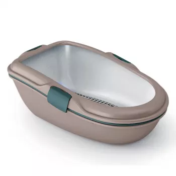 STEFANPLAST kaķu tualete Furba Chic Maxi 69,5x47x26 cm gaiši pelēka/zaļa