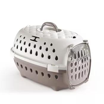 STEFANPLAST Travel Chic mājdzīvnieku pārnēsāšanas būris 50x34,5x32 cm balts/gaiši pelēks