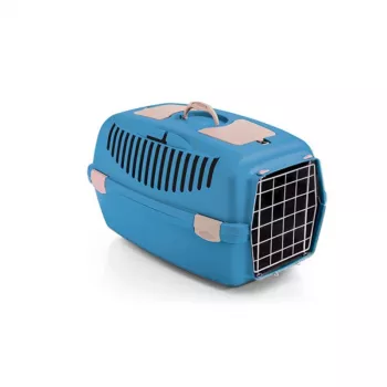 STEFANPLAST transporta būris Gulliver 3 ar metāla durvīm 61x40x38cm zils