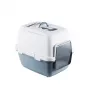 STEFANPLAST Cathy Comfort slēgta kaķu tualetes kaste ar pārsegu 58x45x48 cm balta/zila