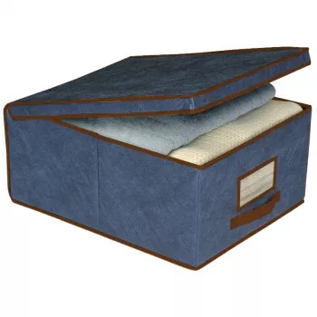 ORDINETT auduma kaste 48x36x19 cm zila