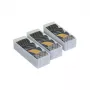 ORDINETT Top Class organizatoru komplekts 3 daļas mazs caurspīdīgs plastmasas galda atvilktņu uzglabāšanas 30,5x10x7,5cm