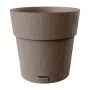 STEFANPLAST Ethica apaļš puķupods ar paplāti, brūns, 40x39 cm, 25 L