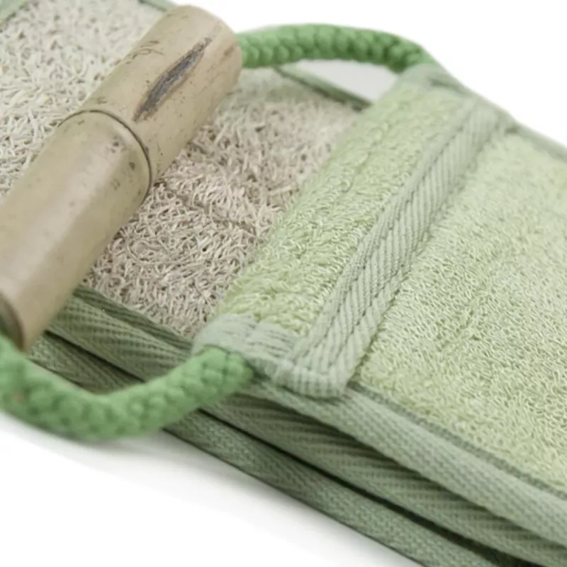 MARTINI SPA Luffa un bambusa skrubis bambuss - dabisks pīlinga vanniņas skrubis ar divpusēju tekstūru