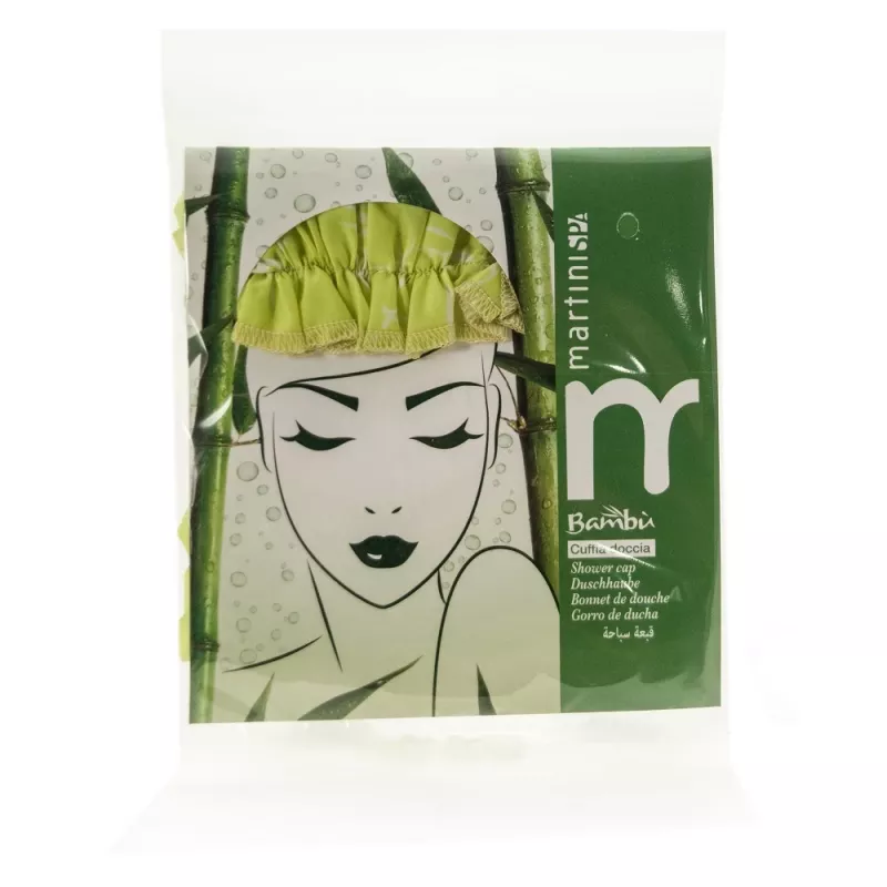 Martini Spa dušas cepurīte Bamboo - ūdensnecaurlaidīga, atkārtoti lietojama matu aizsardzība