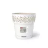 STEFANPLAST Gaia puķu pods ar paplāti Ø25x25cm Balts