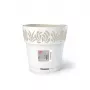 STEFANPLAST Gaia puķu pods ar paplāti Ø25x25cm Balts