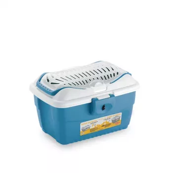 STEFANPLAST Transporta būris Mini Gulliver 40x30x24cm Balts/Zils