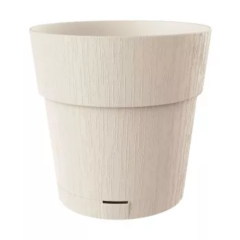 STEFANPLAST Ethica puķupods ar paplāti Ø40x39cm Balts