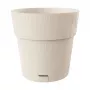 STEFANPLAST Ethica puķupods ar paplāti Ø40x39cm Balts