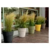 STEFANPLAST Ethica puķupods ar paplāti Ø40x39cm Balts