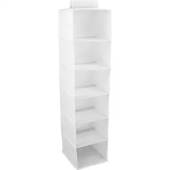 ORDINETT piekaramais organizators ar 6 plauktiem 30x30x120cm kokvilna pelēks