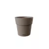 STEFANPLAST Ethica puķu pods ar paplāti Ø20x19cm Brūns