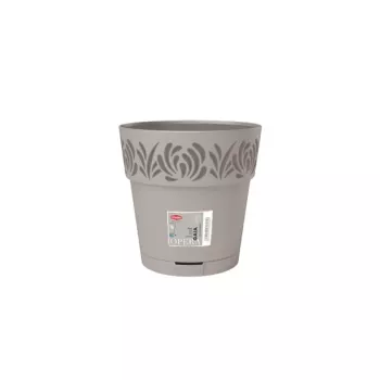 STEFANPLAST Gaia puķu pods ar paplāti Ø20x19cm gaiši pelēks